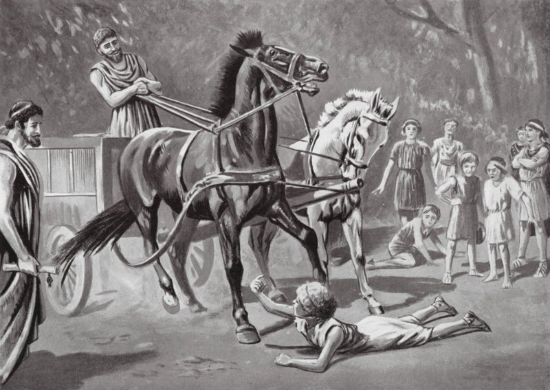 Alcibiades defying the Teamster by Leslie Mosley