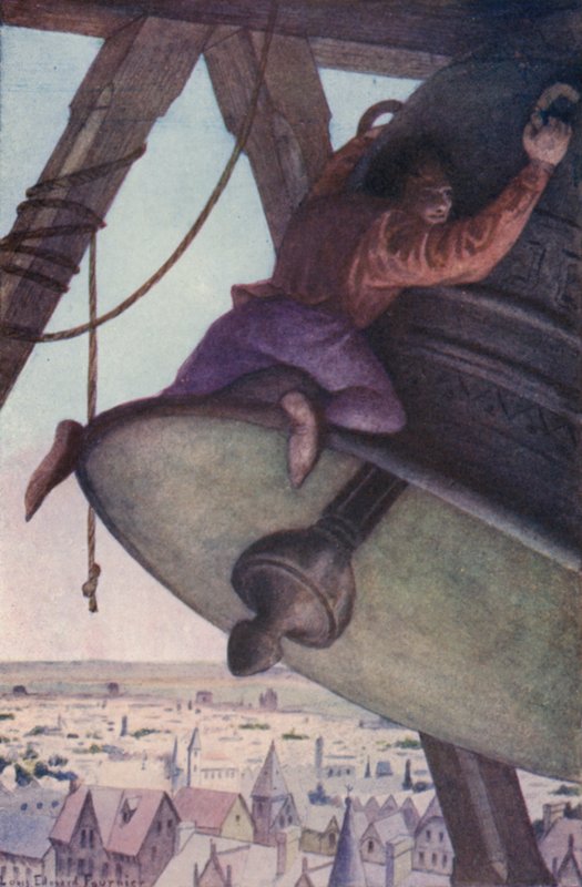 Waiting for the Bell He Would Fling Himself Upon It by Louis Edouard Paul Fournier