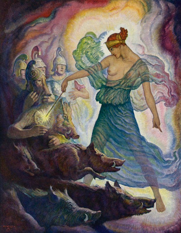 Odyssey: Circe and the Swine by Newell Convers Wyeth