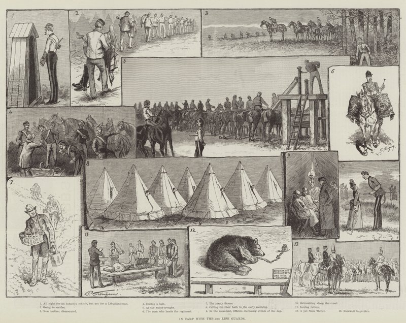 In Camp with the 2nd Life Guards by Paul Frenzeny