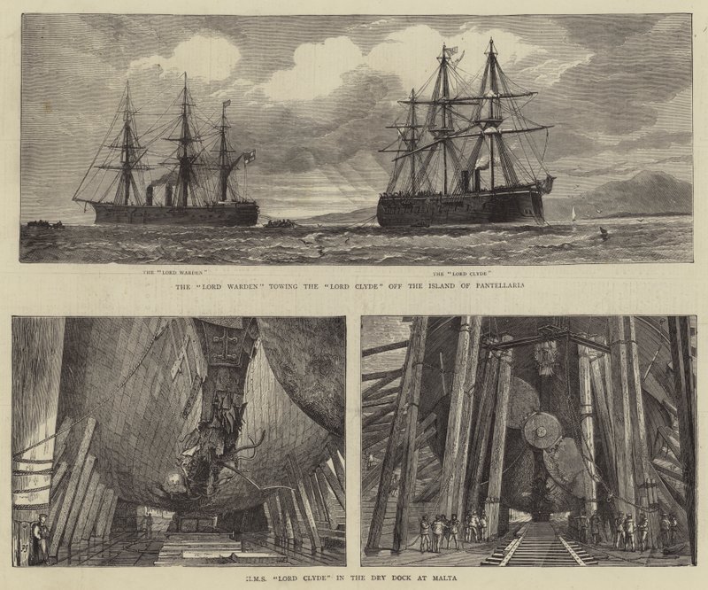 HMS Lord Clyde by Percy William Justyne
