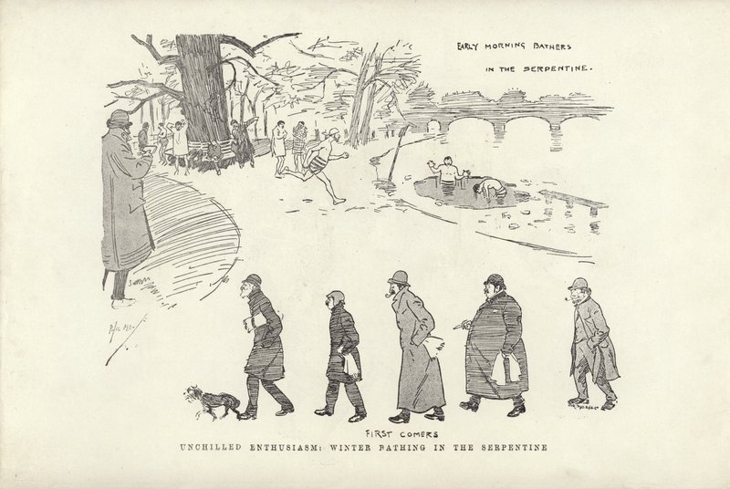 Unchilled Enthusiasm, Winter Bathing in the Serpentine by Phil May