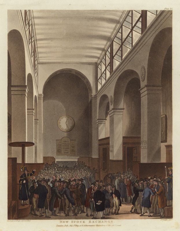 New Stock Exchange by Pugin and Rowlandson
