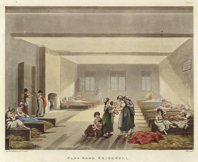 Pass Room Bridewell by Pugin and Rowlandson