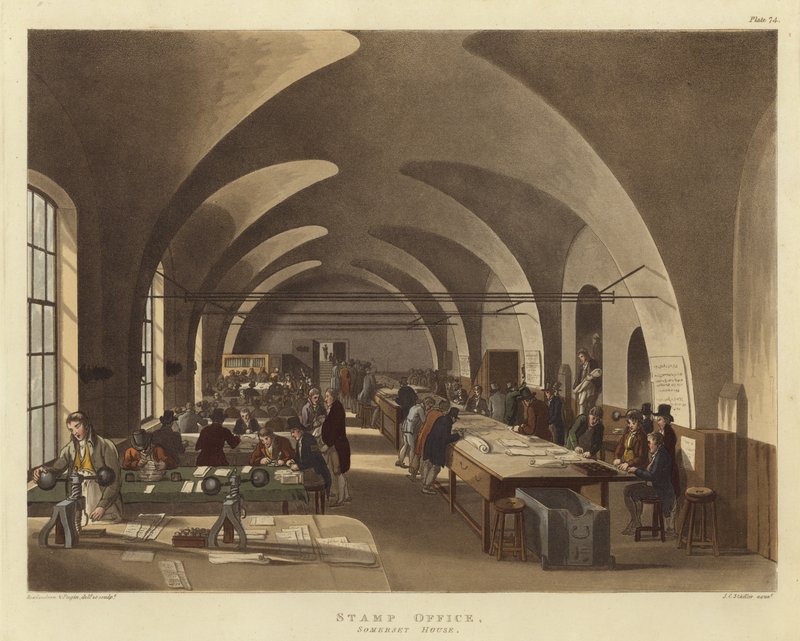 Stamp Office by Pugin and Rowlandson