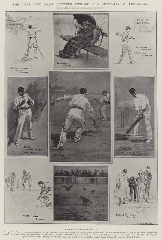 The First Test Match between England and Australia at Edgbaston by Ralph Cleaver
