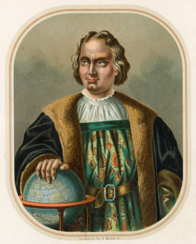 Christopher Columbus with Globe by Ramon Puiggari