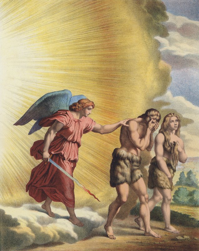 Adam and Eve Expelled from Paradise by Raffaello Sanzio Raphael