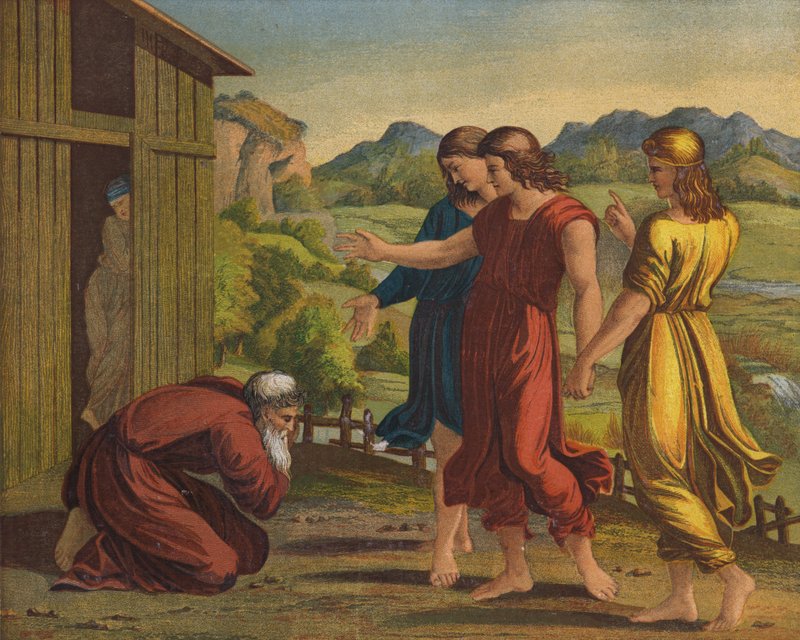 The Appearing of Three Angels to Abraham by Raffaello Sanzio Raphael