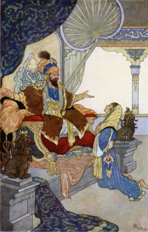 Fetnab and the Caliph by René Bull