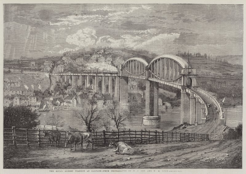 The Royal Albert Viaduct at Saltash by Richard Principal Leitch