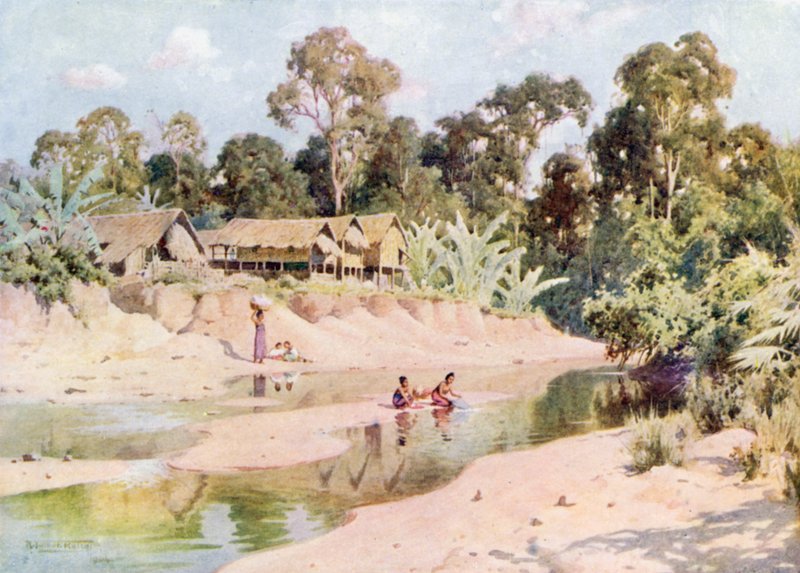 The Village of Min-byin by Robert George Talbot Kelly