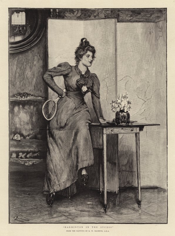 Badminton in the Studio by Robert Walker Macbeth