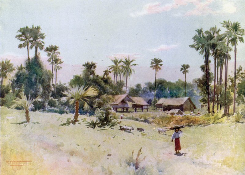A Burmese Hamlet by Robert George Talbot Kelly
