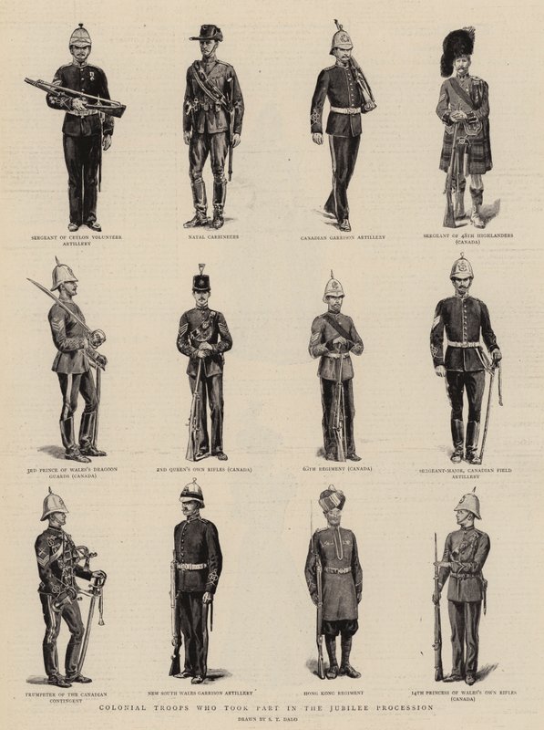 Colonial Troops Who Took Part in the Jubilee Procession by S.T. Dadd