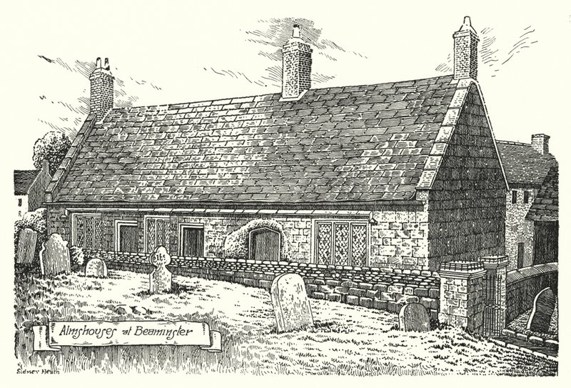 Almshouses at Beaminster by Sidney Heath