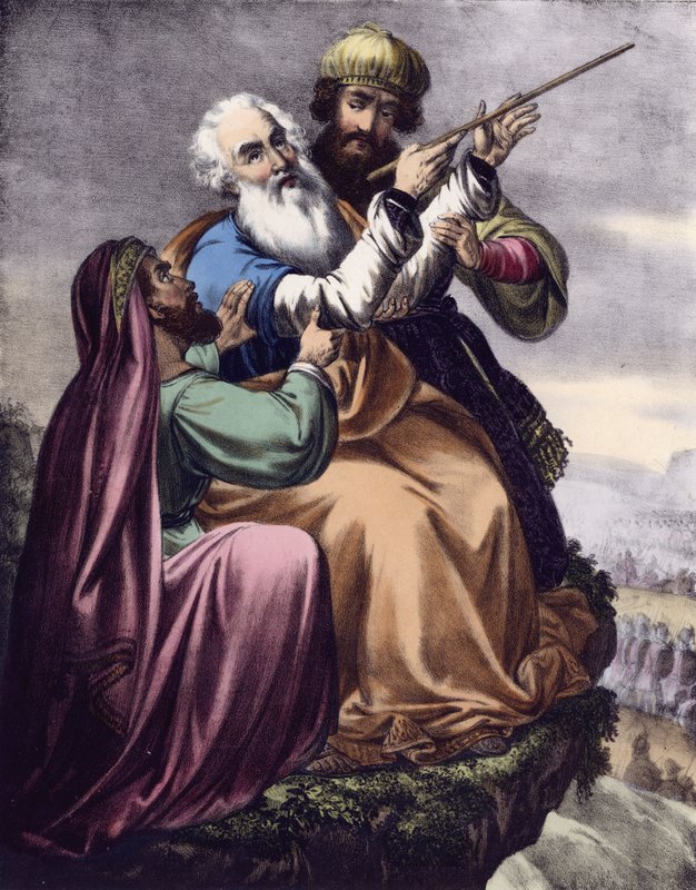 Moses Praying for the Success of Israel Against the Amalekites by Siegfried Detler Bendixen