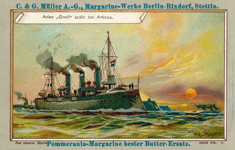 German aviso Greif reconnoitring off Arkona by Stoewer Willy