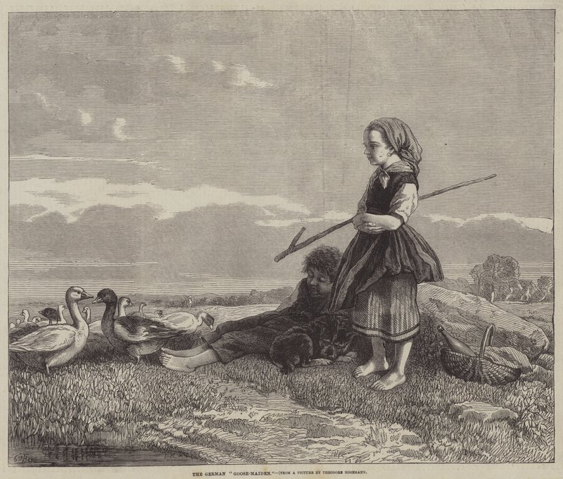The German Goose-Maiden by Theodor Hosemann