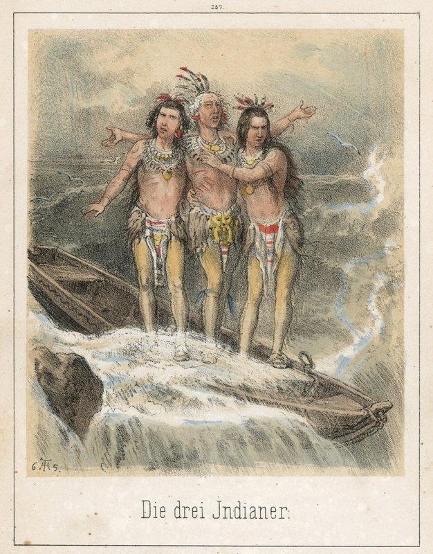 The Three Indians by Theodor Hosemann