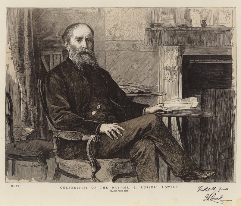 Celebrities of the Day, Mr J Russell Lowell by Theodore Blake Wirgman