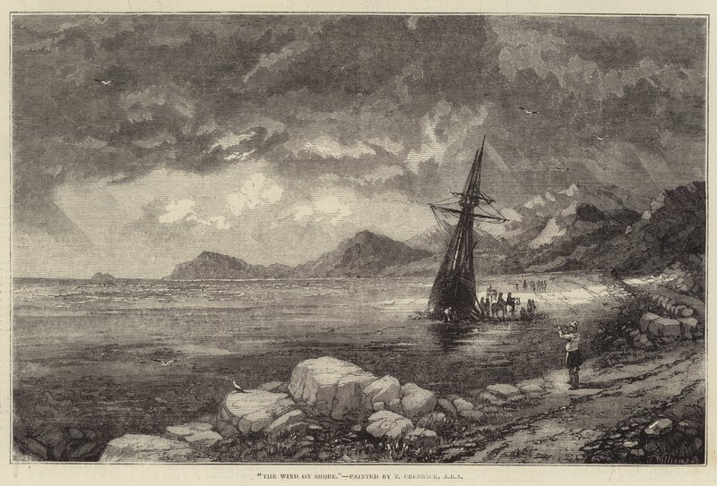 The Wind on Shore by Thomas Creswick