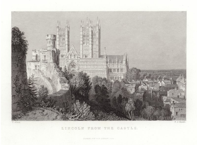 Lincoln from the Castle by Thomas Allom