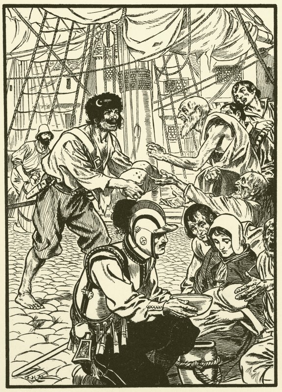 Feeding the Hungry Citizens by Thomas Heath Robinson