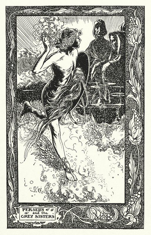 Perseus and the Grey Sisters by Thomas Heath Robinson