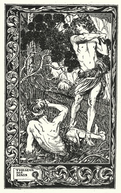 Theseus and Sinis by Thomas Heath Robinson
