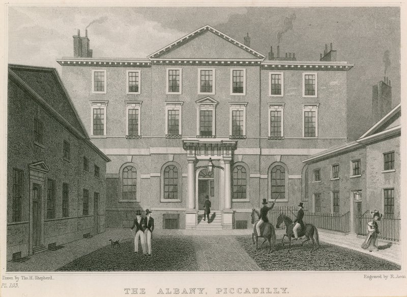 The Albany, Piccadilly, London by Thomas Hosmer Shepherd