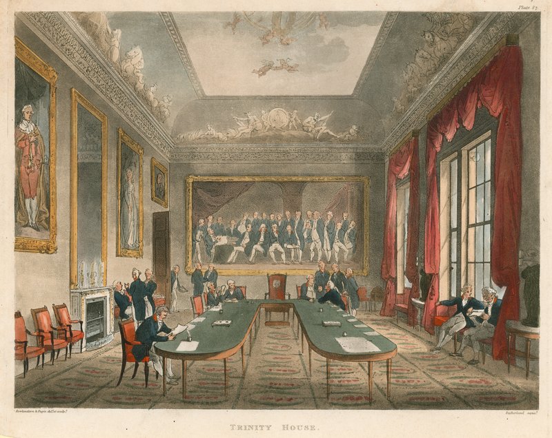Interior of Trinity House by Thomas Rowlandson