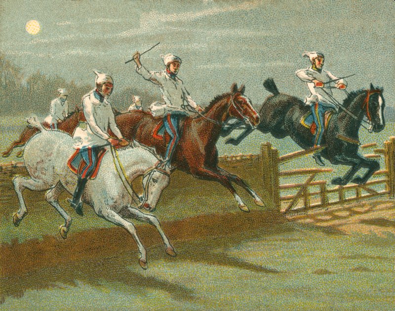 Races Historic and Modern, The First Steeplechase on Record, With Apologies to H Alken by Unbekannt Unbekannt