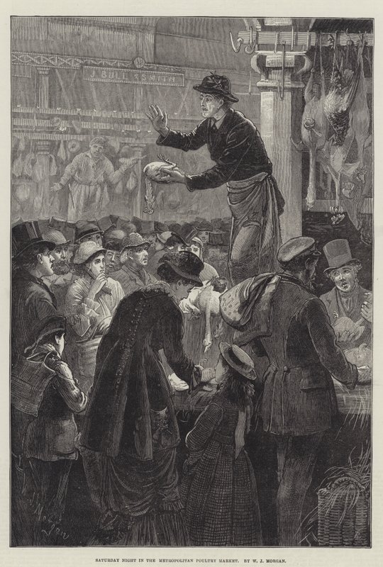 Saturday Night in the Metropolitan Poultry Market by Walter Jenks Morgan