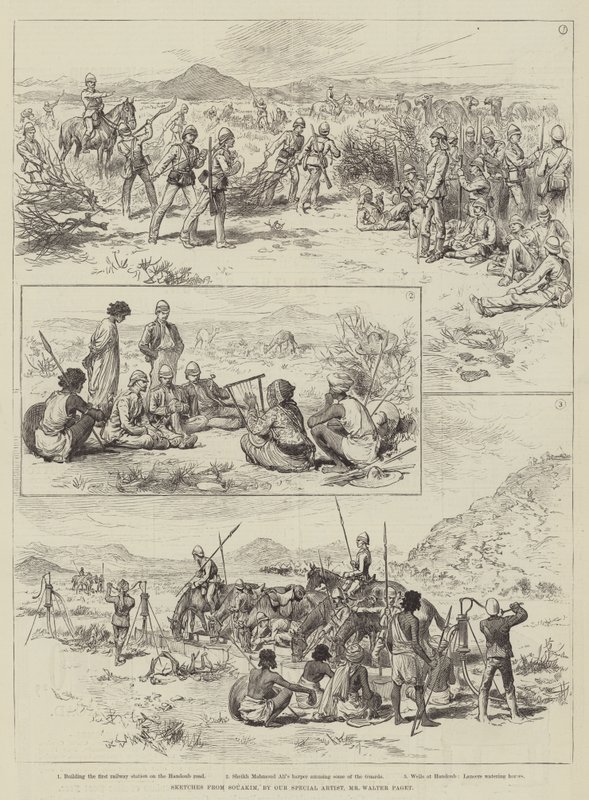 Sketches from Souakim by Walter Paget