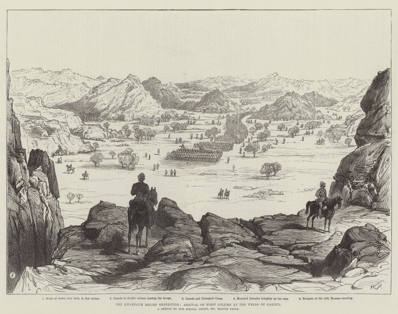 The Khartoum Relief Expedition, Arrival of First Column at the Wells of Gakdul by Walter Paget