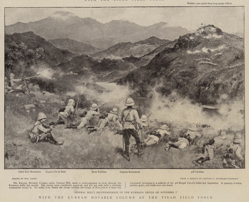 With the Kurram Movable Column of the Tirah Field Force by Walter Stanley Paget