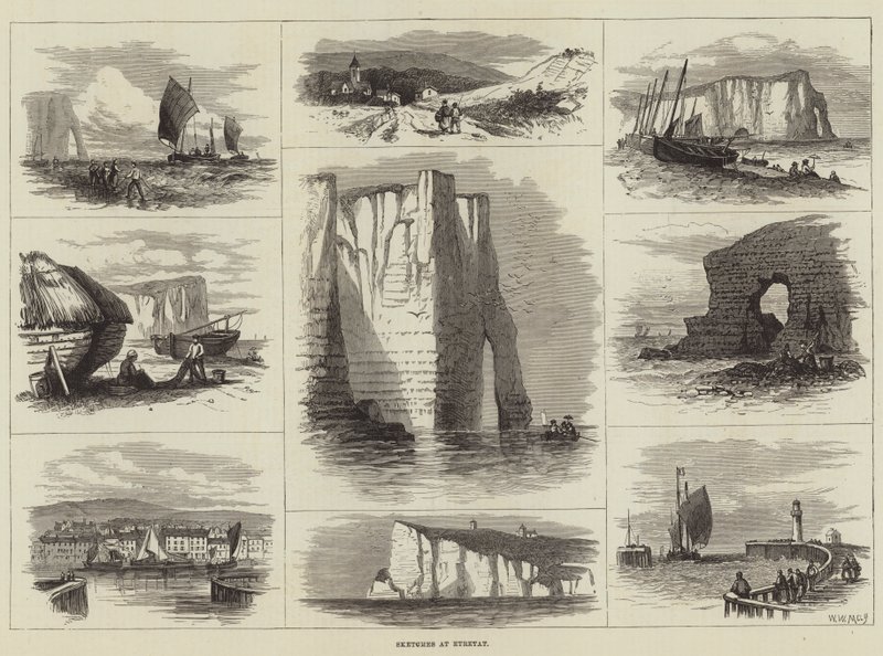 Sketches at Etretat by Walter William May