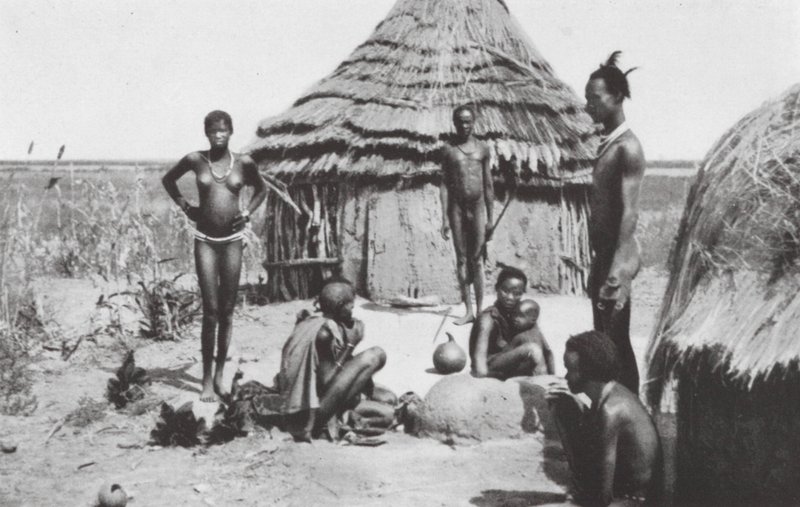 Negeridyll bei Abwong by Walter Mittelholzer