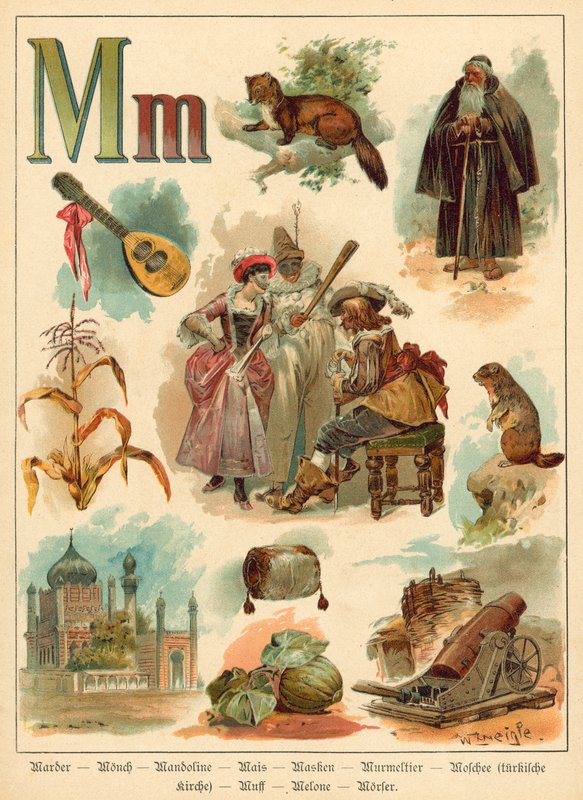 Letter M by Walter Zweigle