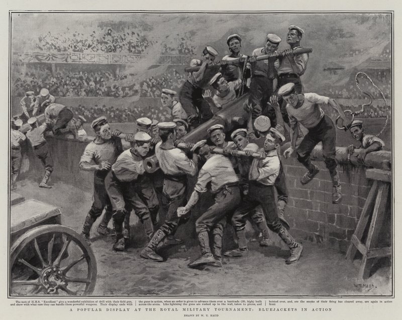 A Popular Display at the Royal Military Tournament, Bluejackets in Action by William T. Maud