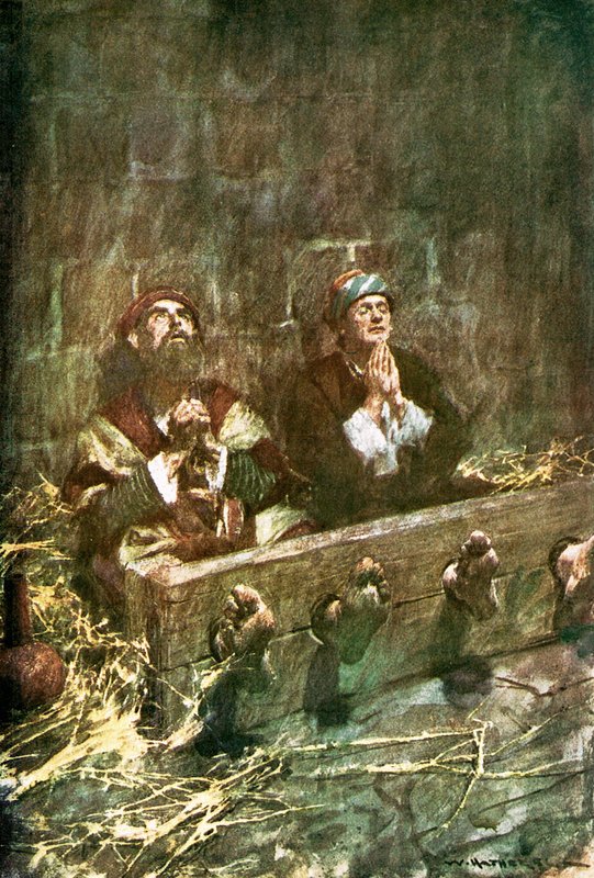 Paul and Silas in Prison by William Hatherell