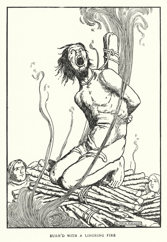 Burned with a Lingering Fire by William Heath Robinson