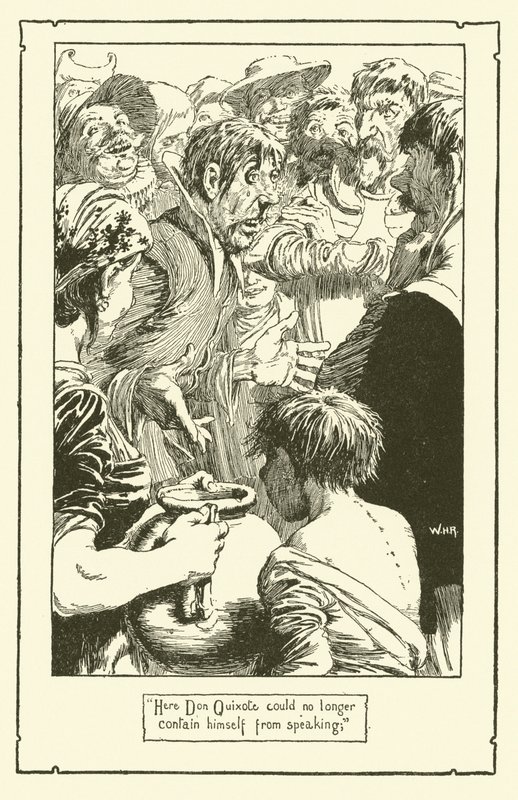 Illustration for Don Quixote by William Heath Robinson