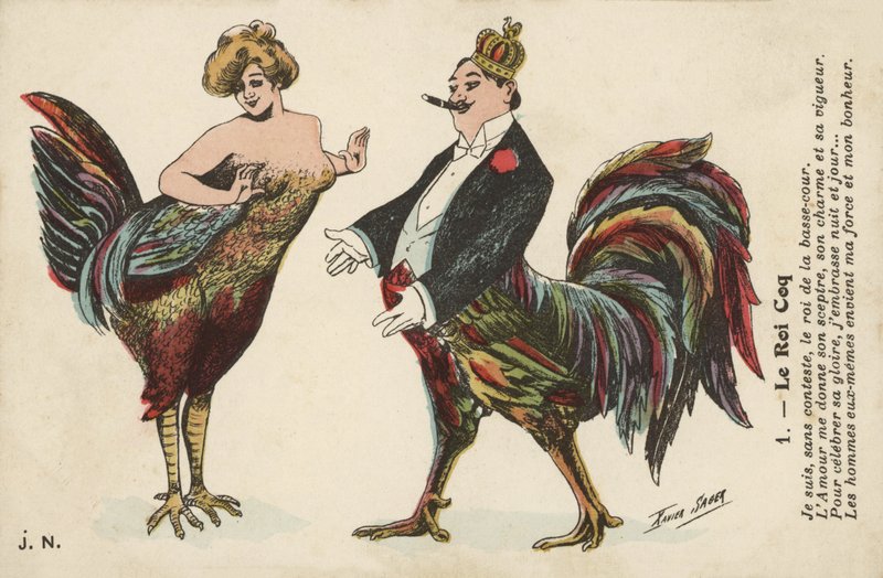 Couple with Chicken Feathers by Xavier Sager