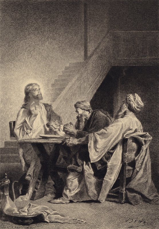 Jesus and the Disciples at Emmaus by after Albert Robida