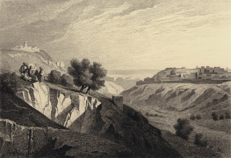 Jesus on the Mount of Olives by after Albert Robida