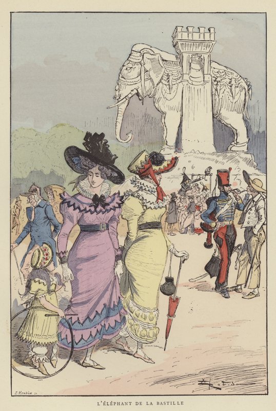 The Elephant of the Bastille by after Albert Robida