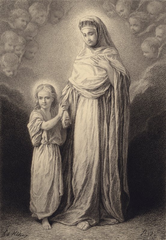 The Child Jesus and His Mother by after Albert Robida