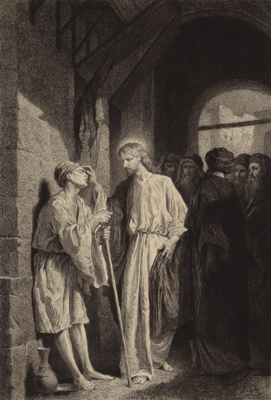 The Man Blind from His Birth by after Albert Robida
